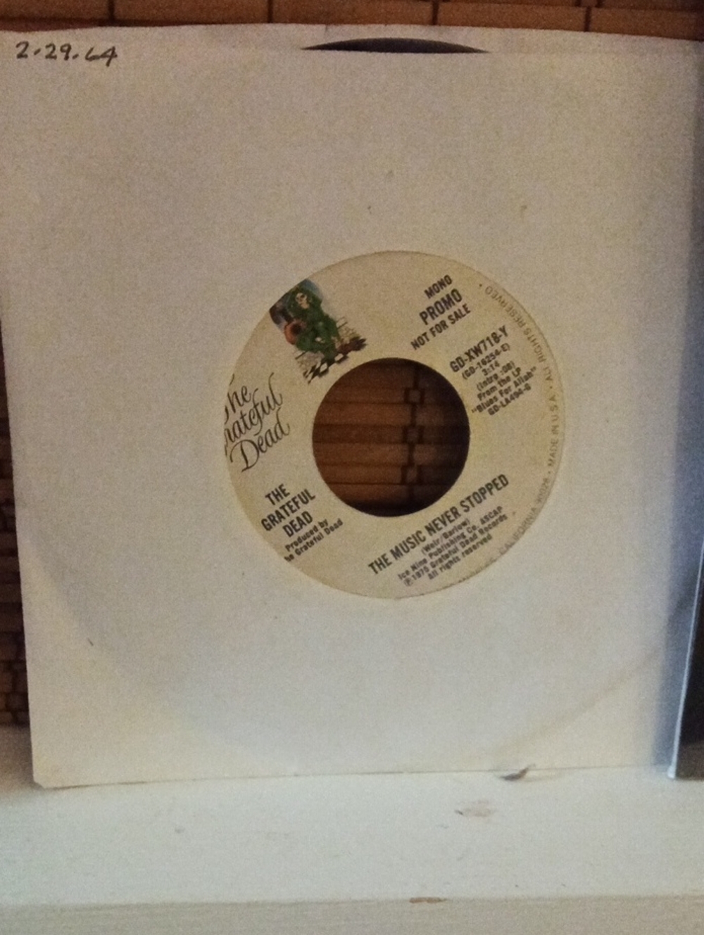 Grateful Dead White Record 1964
